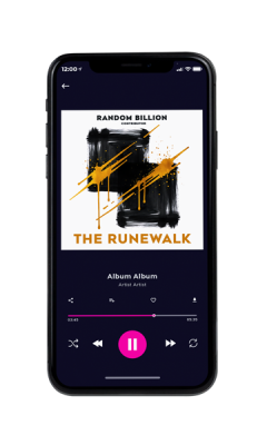 Custom Album Cover on Phone View Cod Gray