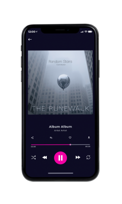 Custom Album Cover on Phone View Oslo Gray