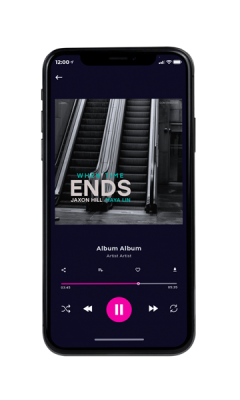 Custom Album Cover on Phone View Mine Shaft