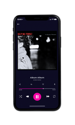 Custom Album Cover on Phone View Cod Gray