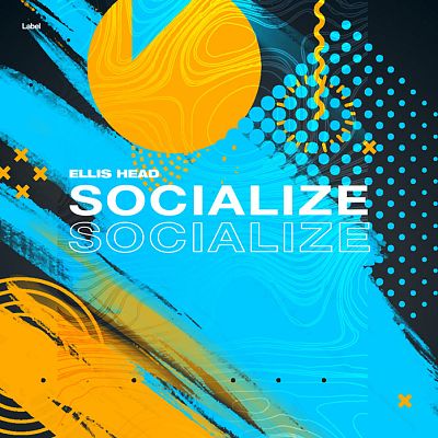 Pre Made Album Cover Bright Turquoise